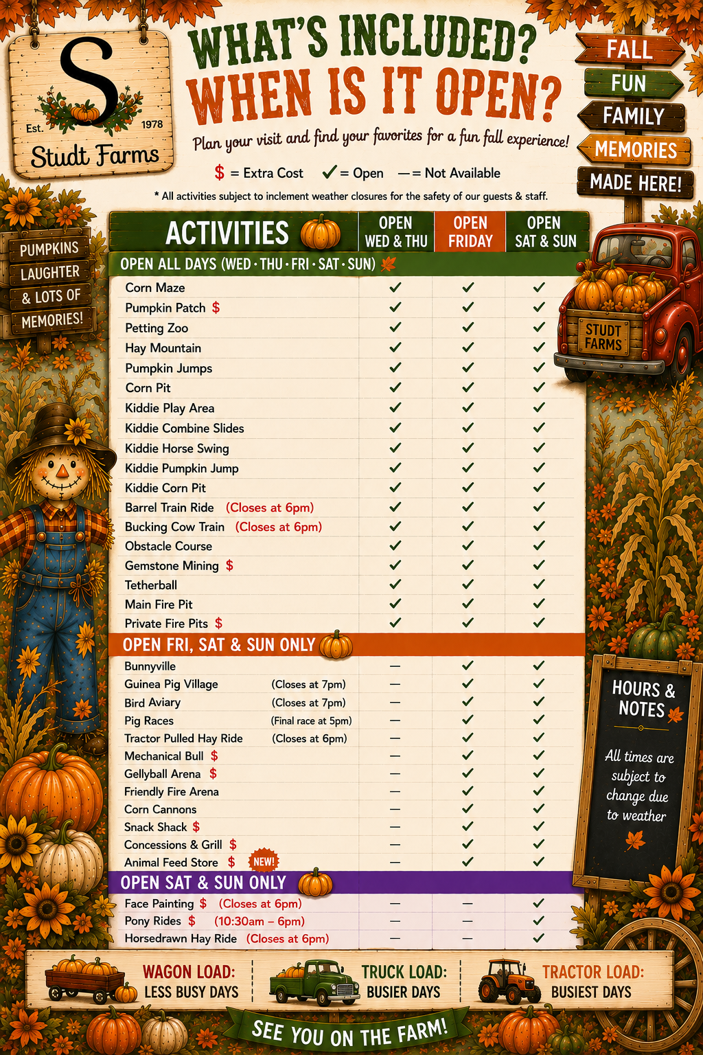 Activities List 2026